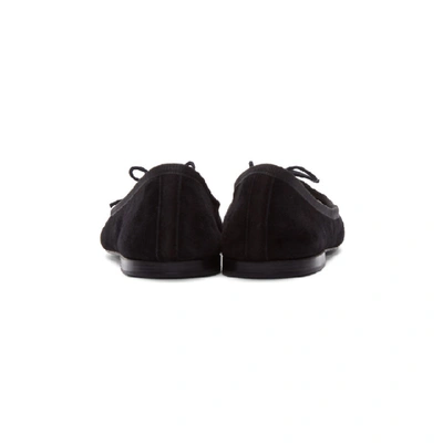 Shop Repetto Black Suede Cendrillon Ballerina Flats In 410 Black