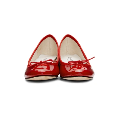Shop Repetto Red Patent Camille Ballerina Heels In Flamme
