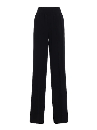 Shop Givenchy Crepe Cady Palazzo Trousers In Black