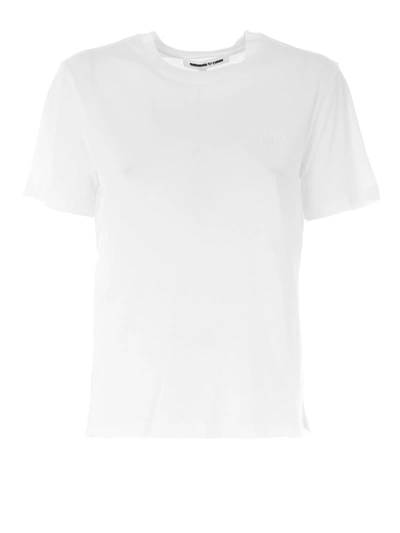 Shop Mcq By Alexander Mcqueen Front Logo White Cotton T-shirt