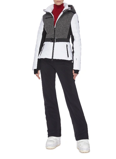 Shop Erin Snow 'kat' Panelled Performance Puffer Ski Jacket In Multi-colour
