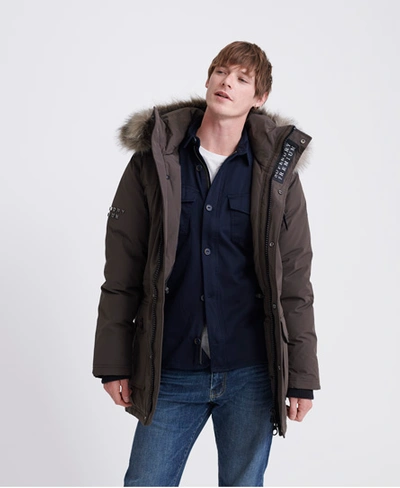 Superdry Premium Ultimate Down Parka Coat In Khaki | ModeSens