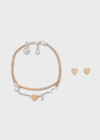 Shop Emporio Armani Jewelry Sets - Item 50236434 In Silver