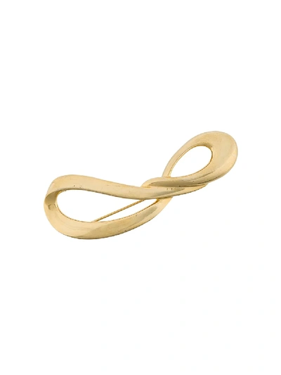 Pre-owned Givenchy Twisted Brooch In Gold