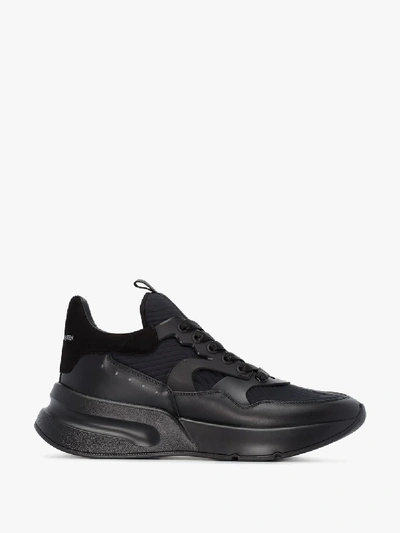 Alexander Mcqueen Oversized Runner Low-top Sneakers In Black