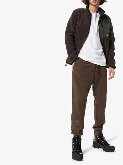 Shop Mastermind Japan X Timberland Logo Embroidered Track Pants In Brown