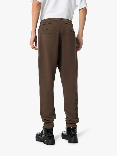 Shop Mastermind Japan X Timberland Logo Embroidered Track Pants In Brown