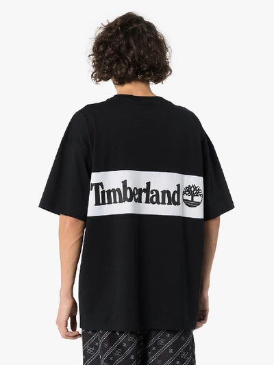 Shop Mastermind Japan X Timberland Logo Print T-shirt In Black