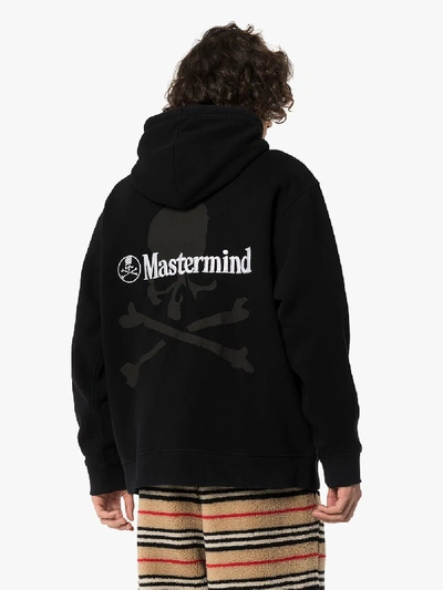 Shop Mastermind Japan Mens Black X Timberland Logo Cotton Hoodie