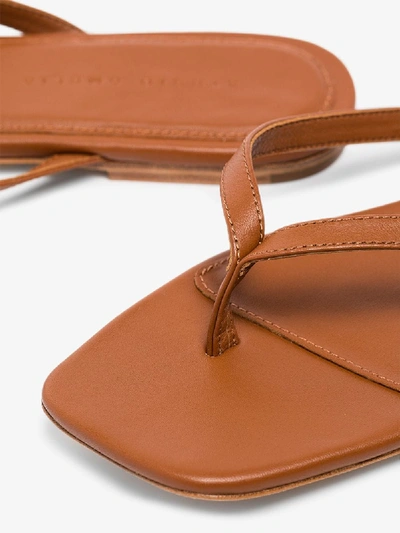 Shop Studio Amelia Brown 2.2 Flat Leather Sandals
