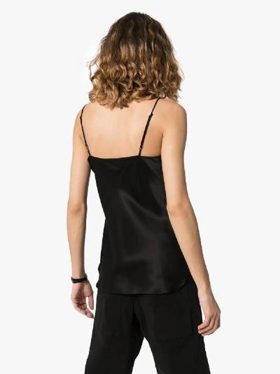 Shop Nili Lotan Isabella Silk Camisole Top In Black