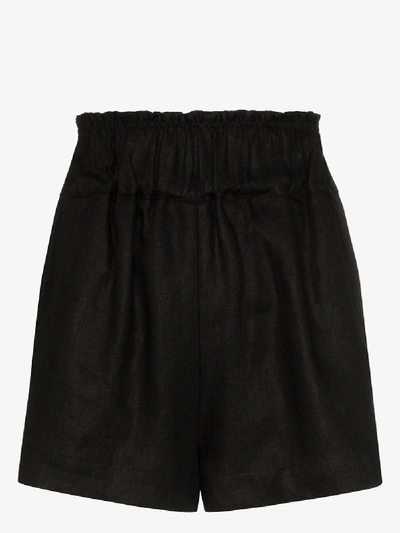 Shop Bondi Born Universal Linen Shorts In Black