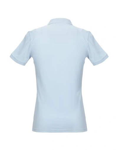 Shop Aquascutum Polo Shirt In Sky Blue