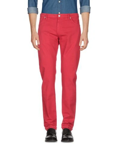 Shop Pt05 Pt Torino Man Pants Red Size 38 Cotton, Elastane