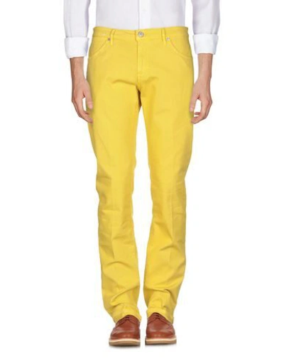Shop Pt05 Casual Pants In Yellow