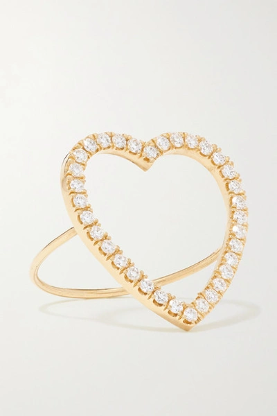 Shop Jennifer Meyer Open Heart 18-karat Gold Diamond Ring
