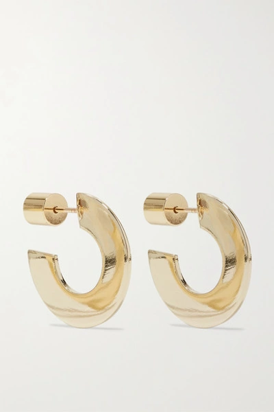 Shop Jennifer Fisher Drew Huggies Gold-plated Hoop Earrings