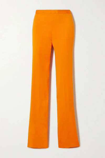 Shop Versace Cady Bootcut Pants In Orange