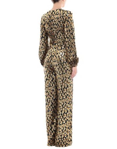 Shop Valentino Garavani Woman Jumpsuit Gold Size 2 Viscose, Silk, Polyester, Elastane