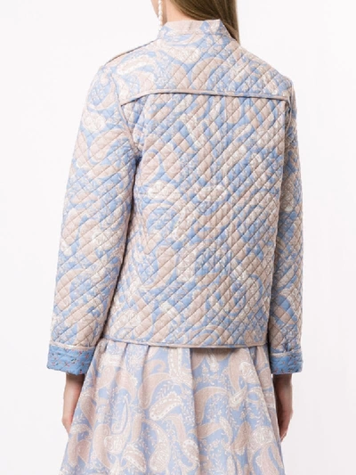 Shop We Are Kindred Sorrento Quilted Biker Jacket In Blue