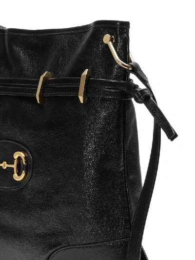 Shop Gucci 1955 Horsebit Messenger Bag In Black