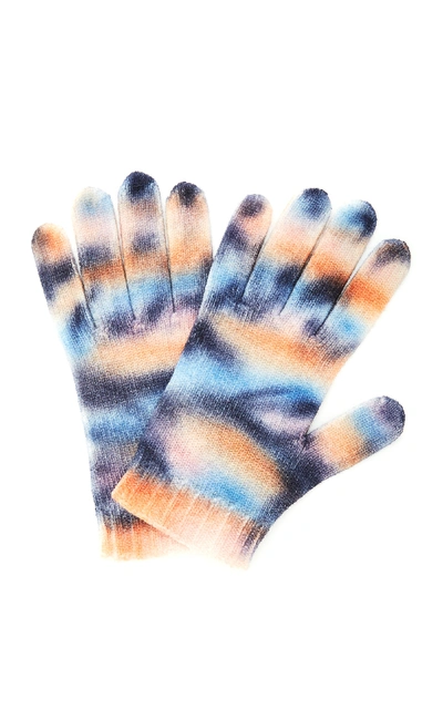 Shop Missoni Tie-dye Wool Gloves In Multi