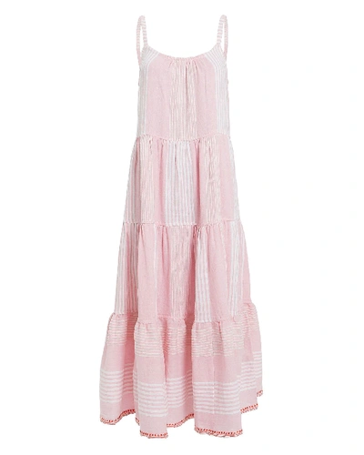 Shop Lemlem Rekik Cascade Cotton Dress In Pink