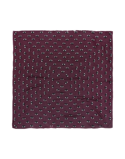 Shop Kenzo Square Scarf In Maroon