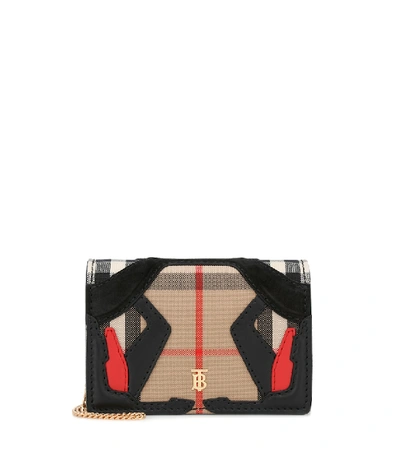 Shop Burberry Vintage Check Canvas Clutch In Beige