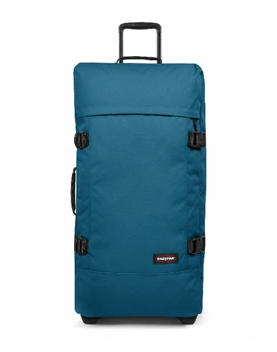 Shop Eastpak Wheeled Luggage In Turquoise