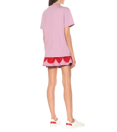 Shop Valentino Vltn Cotton T-shirt In Pink