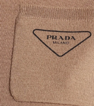 Shop Prada Wool Sweater In Beige