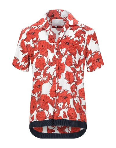 Shop Low Brand Man Shirt Red Size 4 Cotton