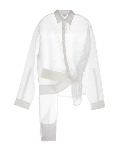 Shop Helmut Lang Solid Color Shirts & Blouses In Ivory