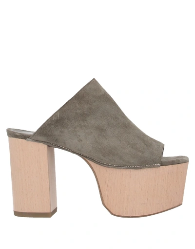 Shop Vic Matie Mules In Military Green