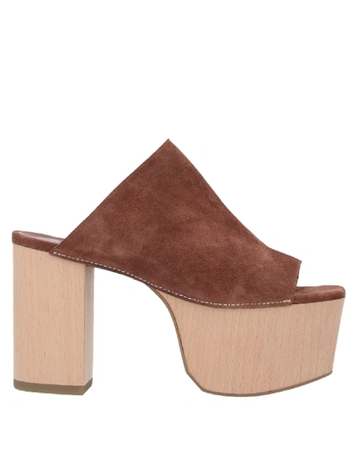 Shop Vic Matie Mules In Brown