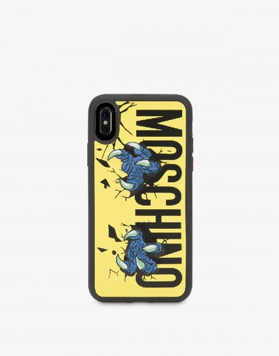 Shop Moschino Monster Hands Iphone X / Xs Cover In Yellow