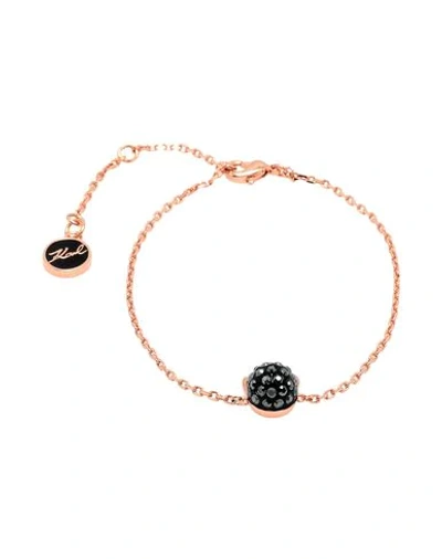 Shop Karl Lagerfeld Bracelets In Copper
