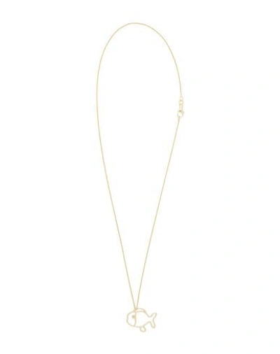 Shop Nina Kastens Necklace Pisces Woman Necklace Gold Size - 925/1000 Silver, Brass, 18kt Gold-plated