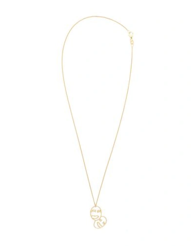 Shop Nina Kastens Necklace Gemini Woman Necklace Gold Size - 925/1000 Silver, Brass, 18kt Gold-plated