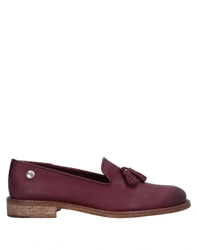 Shop Verba (  ) Man Loafers Burgundy Size 11 Soft Leather In Maroon