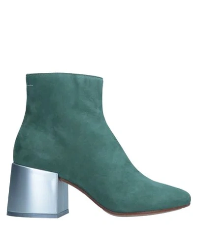 Shop Mm6 Maison Margiela Ankle Boot In Green