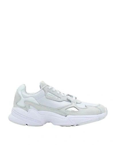 Shop Adidas Originals Falcon Woman Sneakers Light Grey Size 6.5 Soft Leather, Textile Fibers