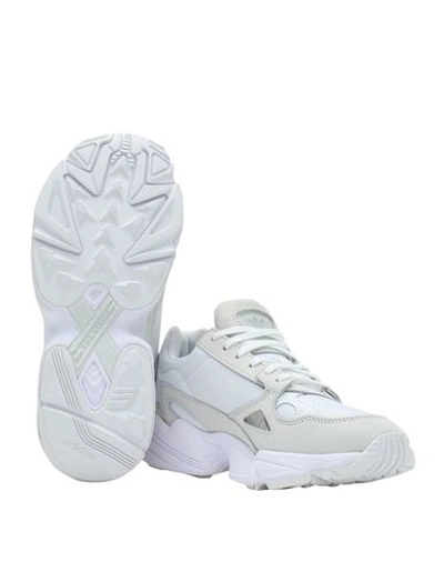 Shop Adidas Originals Falcon Woman Sneakers Light Grey Size 6.5 Soft Leather, Textile Fibers