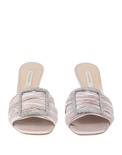Shop Casadei Sandals In Light Pink