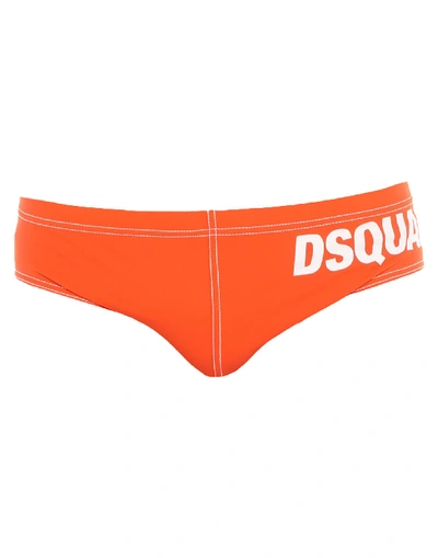 Shop Dsquared2 Swim Briefs In Orange