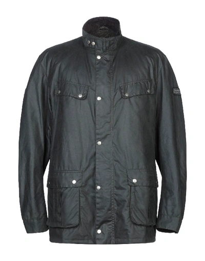 Shop Barbour Man Jacket Dark Green Size Xl Cotton