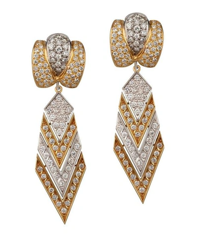 Shop Kojis Gold Diamond Night And Day Detachable Drop Earrings