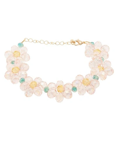 Shop Stine Goya Uno Glass Beads Bracelet In Pink