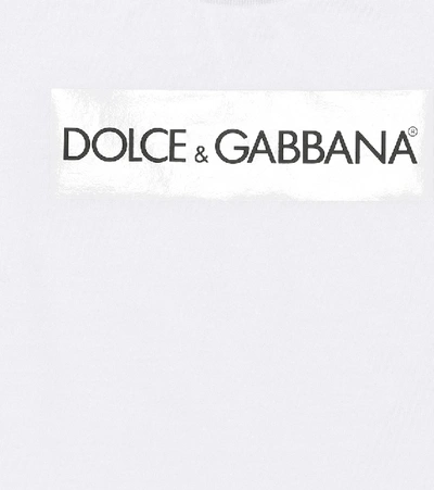 Shop Dolce & Gabbana Baby Printed Cotton T-shirt In White